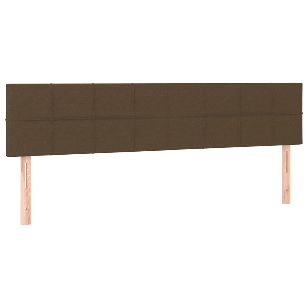 Vidaxl hoofdborden 2 st 90x5x78 88 cm stof donkerbruin