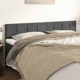 Vidaxl hoofdborden 2 st 90x5x78 88 cm fluweel donkergrijs