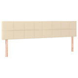 Vidaxl hoofdborden 2 st 100x5x78 88 cm stof crèmekleurig