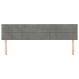 Vidaxl hoofdborden 2 st 100 x 5 x 78 88 cm fluweel lichtgrijs