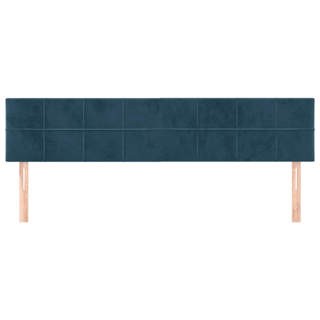 Vidaxl hoofdborden 2 st 100x5x78 88 cm fluweel donkerblauw