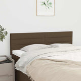 Vidaxl hoofdborden 2 st 72x5x78 88 cm stof donkerbruin