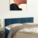 Vidaxl hoofdborden 2 st 72x5x78 88 cm fluweel donkerblauw
