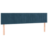 Vidaxl hoofdborden 2 st 90x5x78 88 cm fluweel donkerblauw