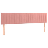 Vidaxl hoofdborden 2 st 100x5x78 88 cm fluweel roze