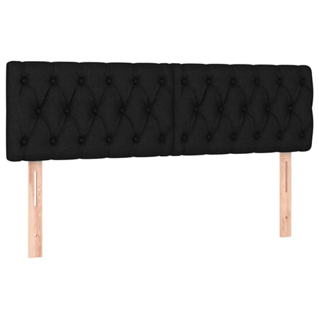Vidaxl hoofdborden 2 st 72x7x78 88 cm stof zwart