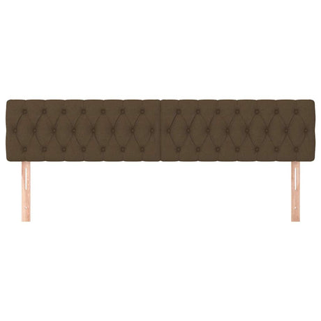 Vidaxl hoofdborden 2 st 90x7x78 88 cm stof donkerbruin