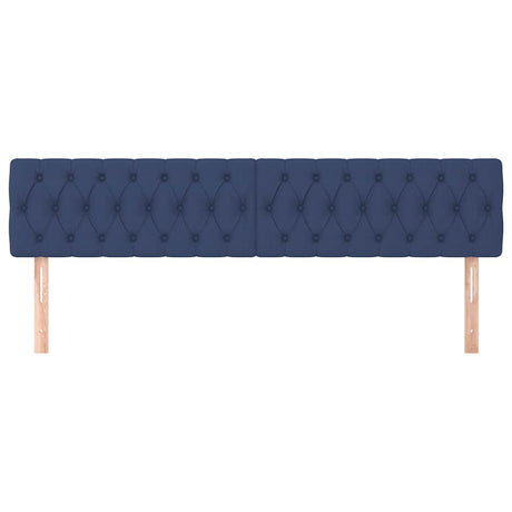 Vidaxl hoofdborden 2 st 90x7x78 88 cm stof blauw
