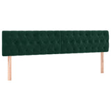 Vidaxl hoofdborden 2 st 90x7x78 88 cm fluweel donkergroen