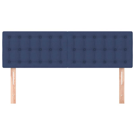 Vidaxl hoofdborden 2 st 72x5x78 88 cm stof blauw