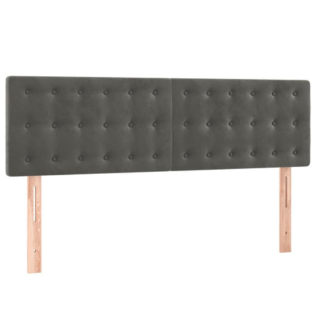 Vidaxl hoofdborden 2 st 72x5x78 88 cm fluweel donkergrijs
