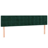 Vidaxl hoofdborden 2 st 80x5x78 88 cm fluweel donkergroen