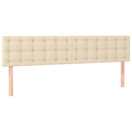 Vidaxl hoofdborden 2 st 90x5x78 88 cm stof crèmekleurig