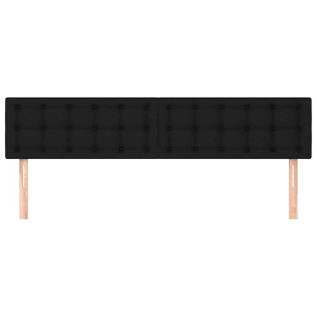 Vidaxl hoofdborden 2 st 100x5x78 88 cm stof zwart