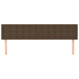 Vidaxl hoofdborden 2 st 100x5x78 88 cm stof donkerbruin