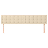 Vidaxl hoofdborden 2 st 100x5x78 88 cm stof crèmekleurig