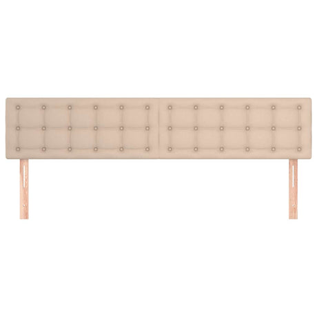 Vidaxl hoofdborden 2 st 100x5x78 88 cm kunstleer cappuccinokleurig