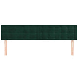 Vidaxl hoofdborden 2 st 100x5x78 88 cm fluweel donkergroen