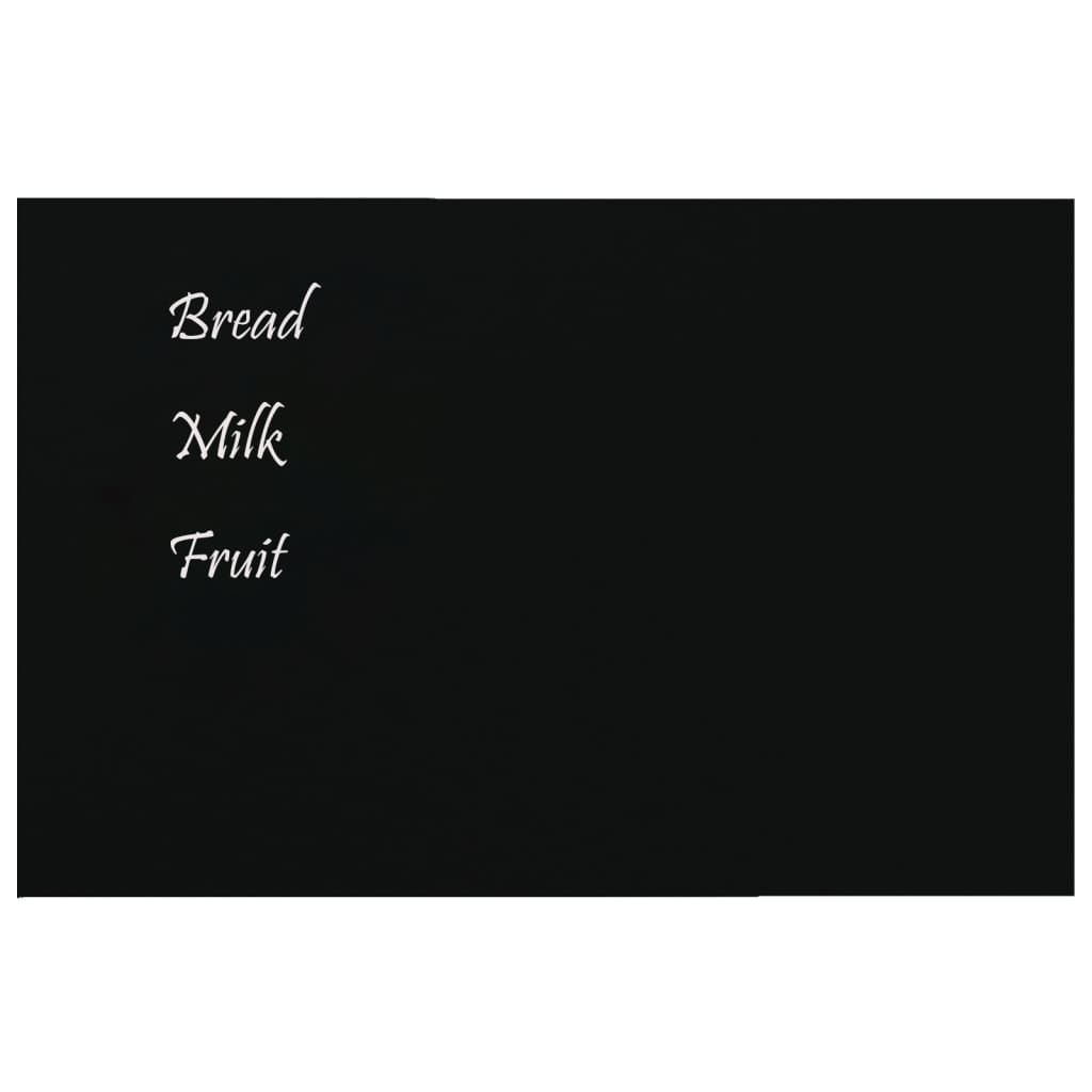 Carte magnétique vidaxl pour le mur 40x30 cm en verre durci noir