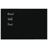 Carte magnétique vidaxl pour le mur 40x30 cm en verre durci noir