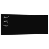 Carte magnétique vidaxl pour le mur 80x30 cm en verre durci noir