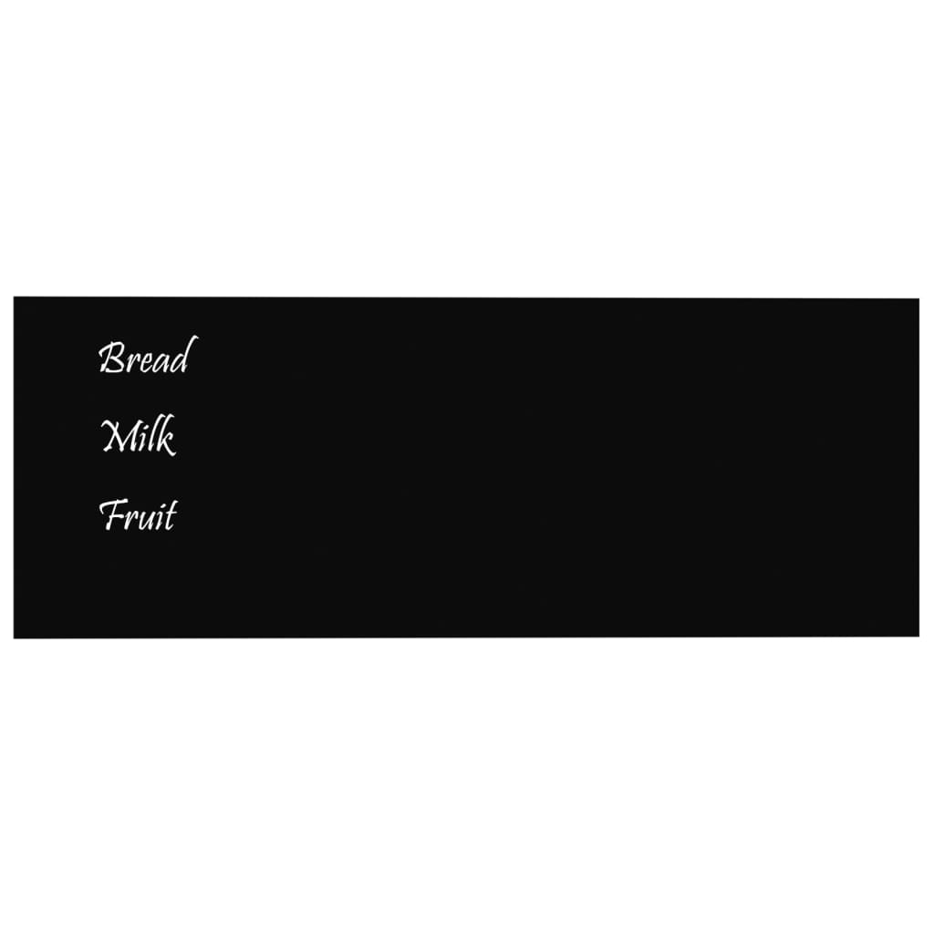 Carte magnétique vidaxl pour le mur 80x30 cm en verre durci noir