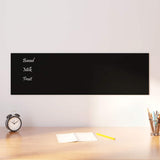 Carte magnétique vidaxl pour le mur 100x30 cm en verre durci noir