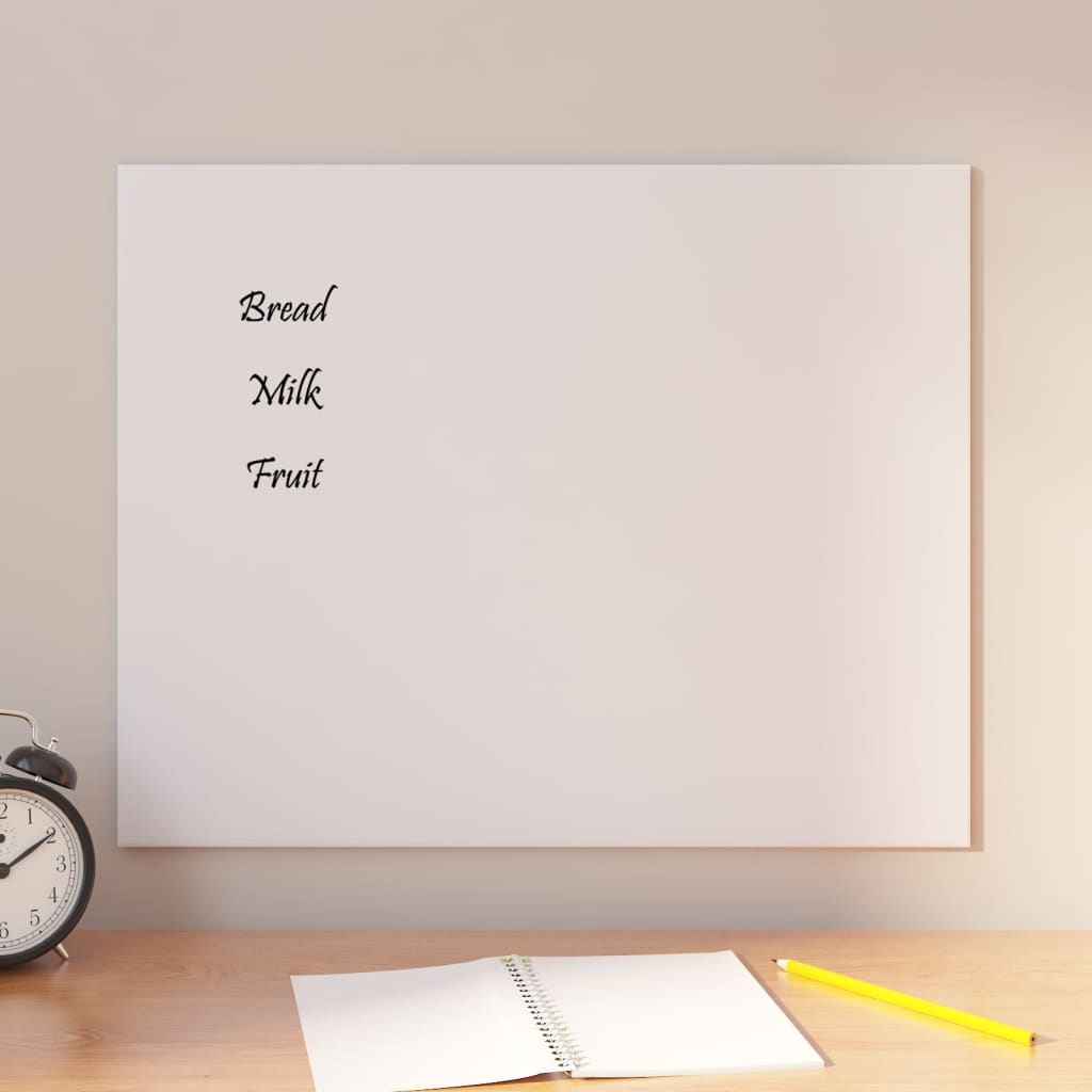Carte magnétique vidaxl pour le mur 50 x 40 cm blanc durci blanc