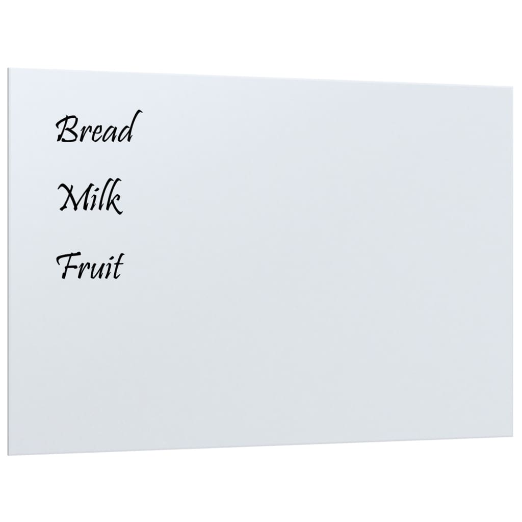 Mur de planche magnétique Vidaxl - Moule de 60x40 cm en verre durci blanc