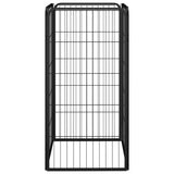 Vidaxl Dog Kennel 4 panneaux 50 x 100 cm en poudre et en acier noir