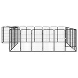 VidaXL Dog Kennel 30 panels 50 x 100 cm powder -coated steel black