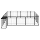 VidaXL Dog Kennel 34 panels 50x100 cm powder -coated steel black