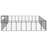 VidaXL Dog Kennel 42 panels 50x100 cm powder -coated steel black