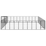 VidaXL Dog Kennel 46 panels 50x100 cm powder -coated steel black