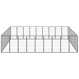 VidaXL Dog Kennel 32 panels 50 x 100 cm powder -coated steel black