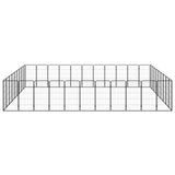 Vidaxl Dog Kennel 40 Panels 50 x 100 cm pulverlakkert stål svart