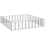 Vidaxl Dog Kennel 40 Panels 50 x 100 cm pulverlakkert stål svart