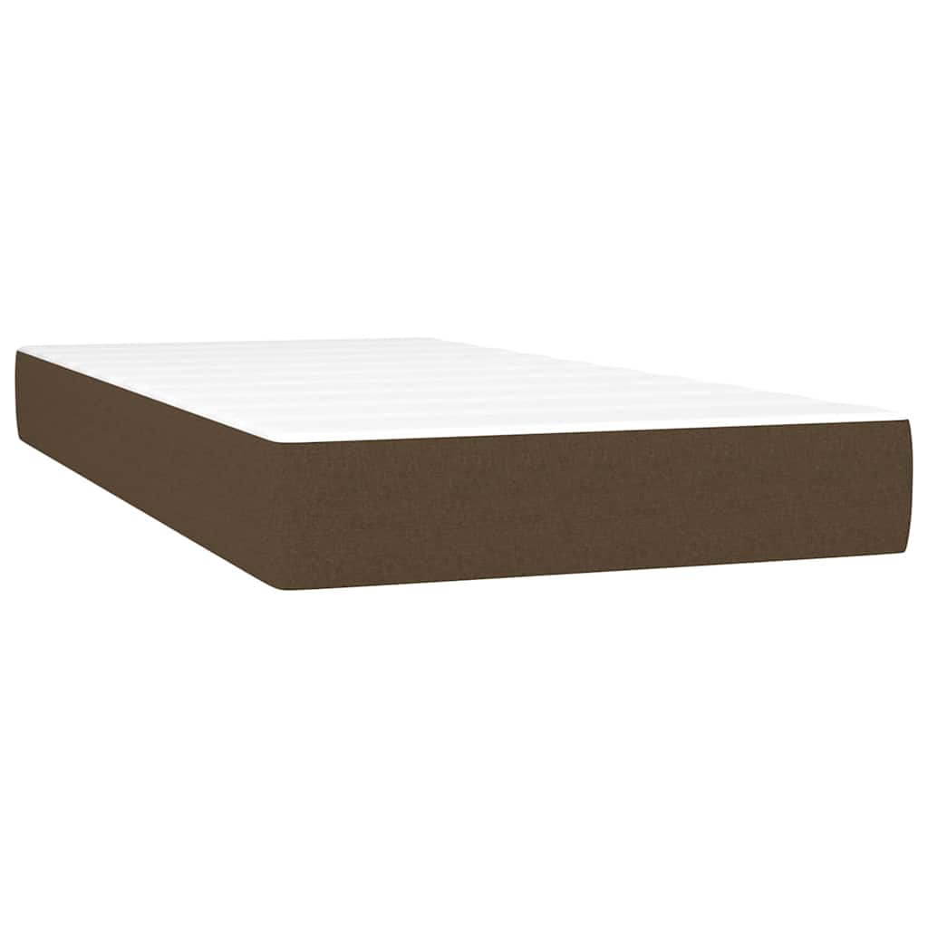 Vidaxl pocketveringmatras medium 80x200x20 cm stof donkerbruin