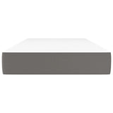 Vidaxl pocketveringmatras medium 90x190x20 cm kunstleer grijs