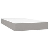 Vidaxl pocketveringmatras medium 90x200x20 cm stof lichtgrijs