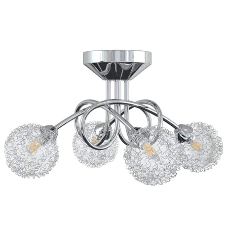 Vidaxl plafond avec capuchons en fil de maille pour 4 x G9 LED