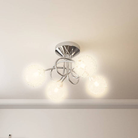 Vidaxl plafond avec capuchons en fil de maille pour 4 x G9 LED