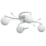 Vidaxl plafond avec des boules en verre autour de 4xg9