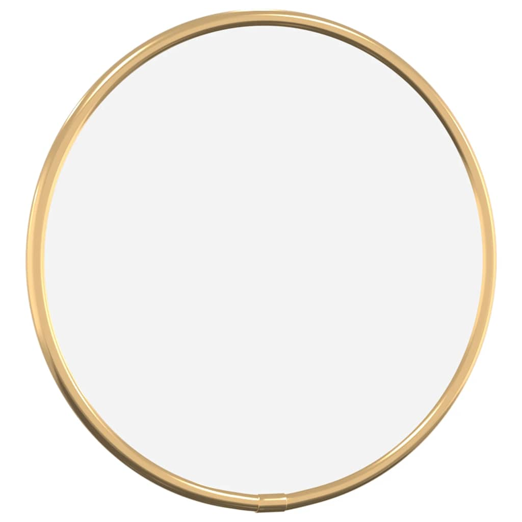 Espejo de pared Vidaxl alrededor de Ø20 cm de oro