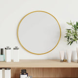 Miroir mural vidaxl autour de Ø30 cm de couleur or