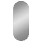 Miroir mural vidaxl 50x20 cm de couleur argentée ovale