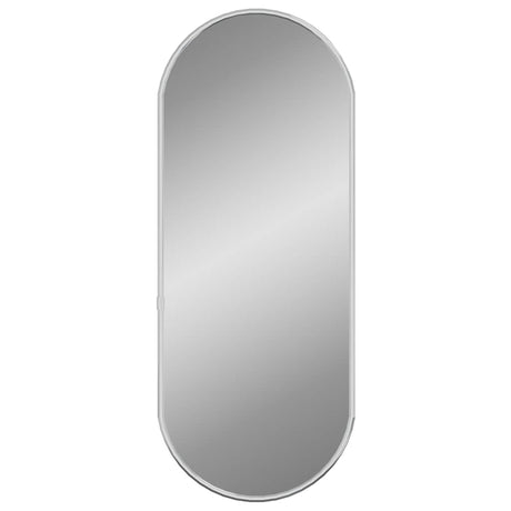 Miroir mural vidaxl 50x20 cm de couleur argentée ovale