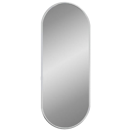 Miroir mural vidaxl 50x20 cm de couleur argentée ovale
