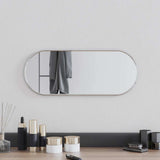 Miroir mural vidaxl 50x20 cm de couleur argentée ovale