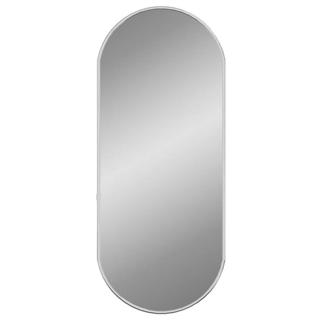 Miroir mural vidaxl 60x25 cm de couleur argentée ovale